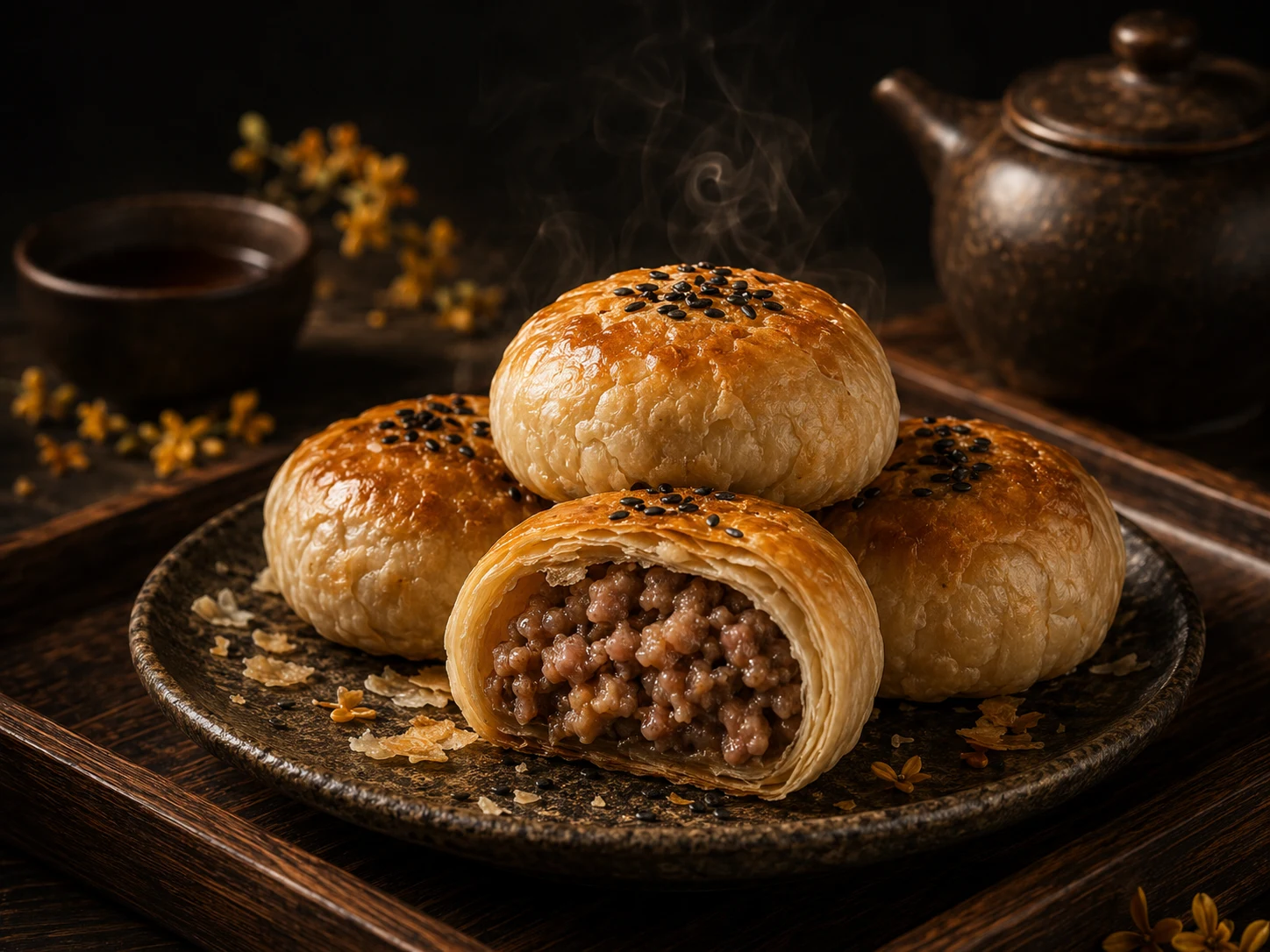 云酥坊苏式鲜肉月饼产品图